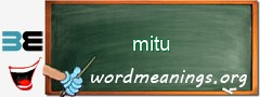 WordMeaning blackboard for mitu